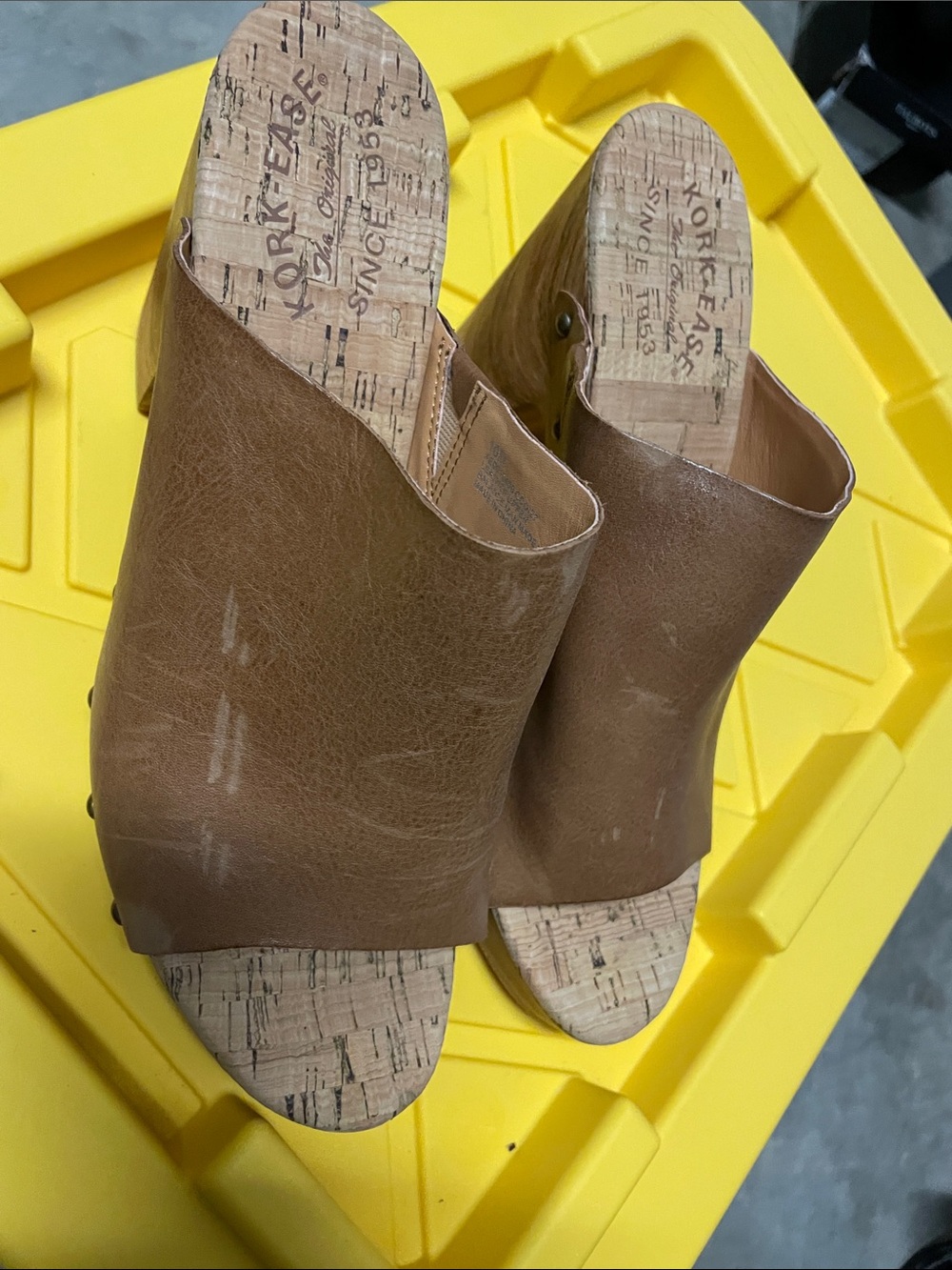 Brand New!!! Kork-Ease Brown Leather Cork Slide Mule